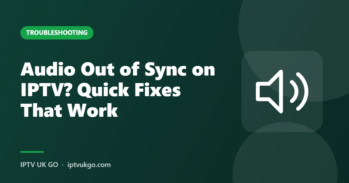 Fix audio out of sync on IPTV